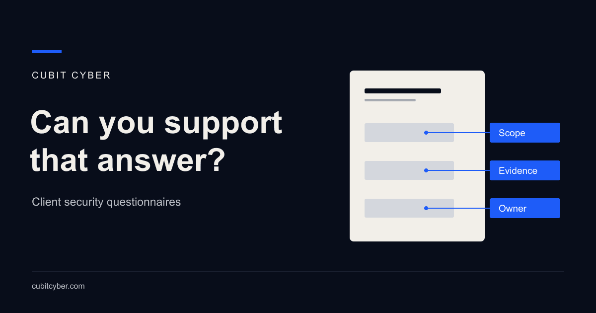A Client Sent a Security Questionnaire. What Should You Send Back?